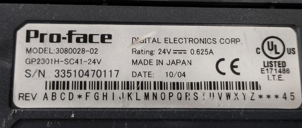 PROFACE 3080028-02 PROFACE 3080028-02 TOUCH SCREEN- NEED TO CHANGE SCREEN 5