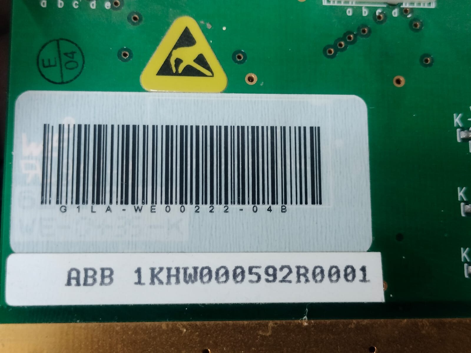 ABB 1KHW000592R0001 ABB / NSD570 /G1LA AEND,;B 1KHW000592R0001 CONTROL BOARD 9
