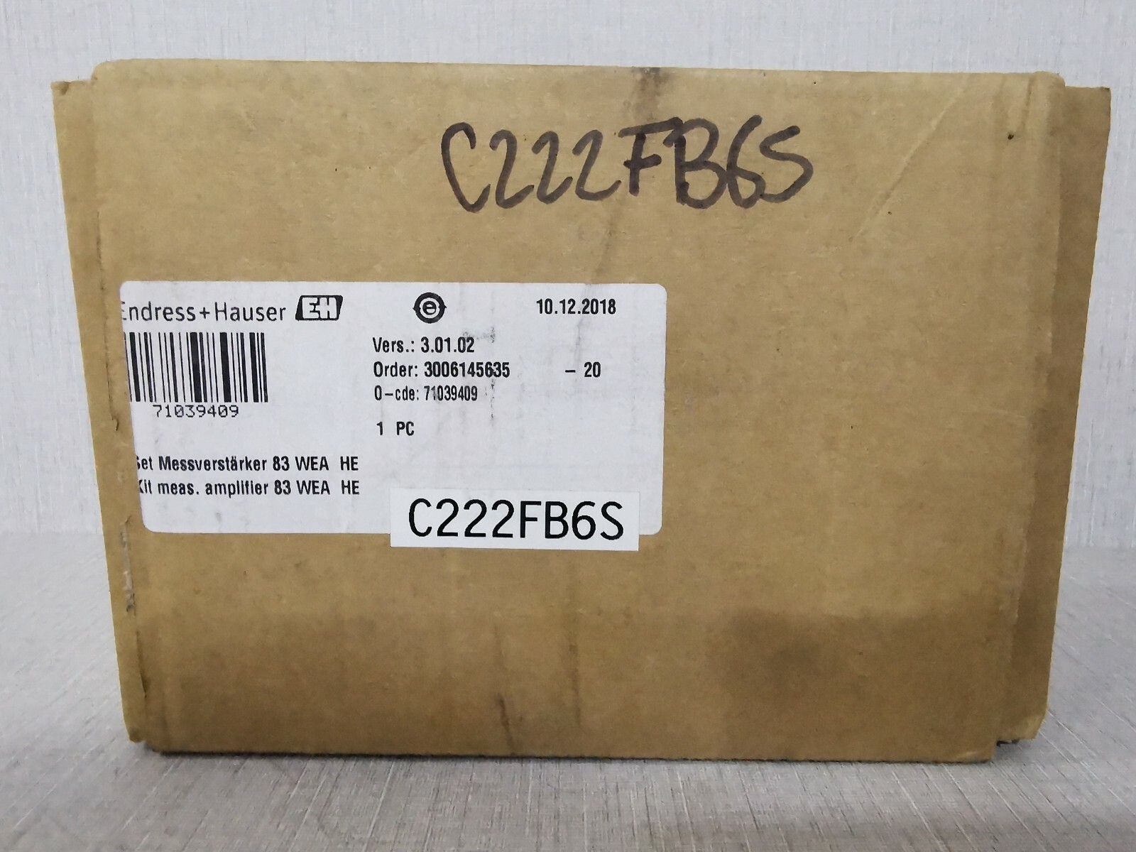 ENDRESS+HAUSER 71186152 ENDRESS+HAUSER C222FB6S POWER SUPPLY BOARD 71186152 2
