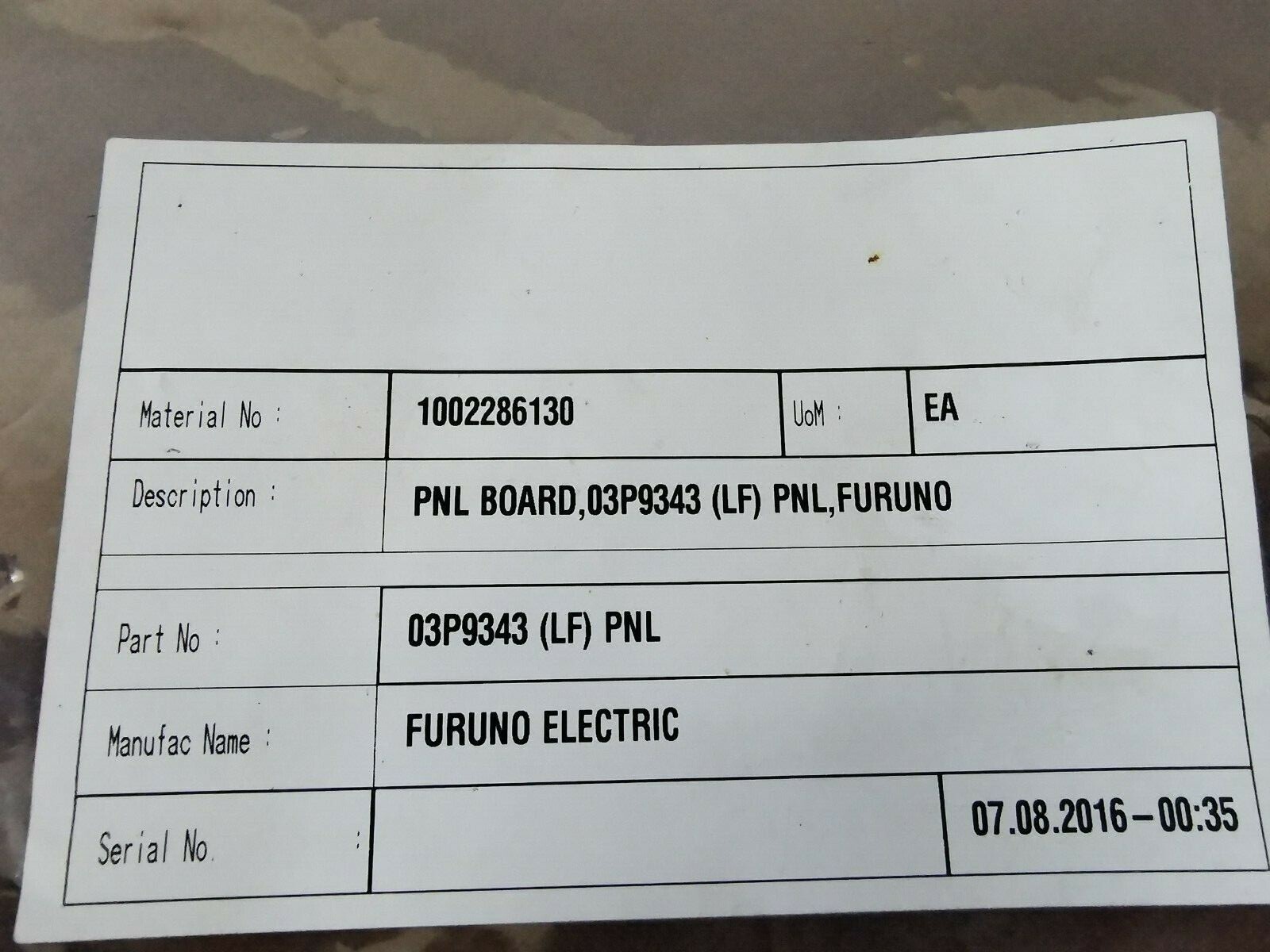 FURUNO 03P9343-LF FURUNO 03P9343 PNL BOARD 03P9343 (LF) 3