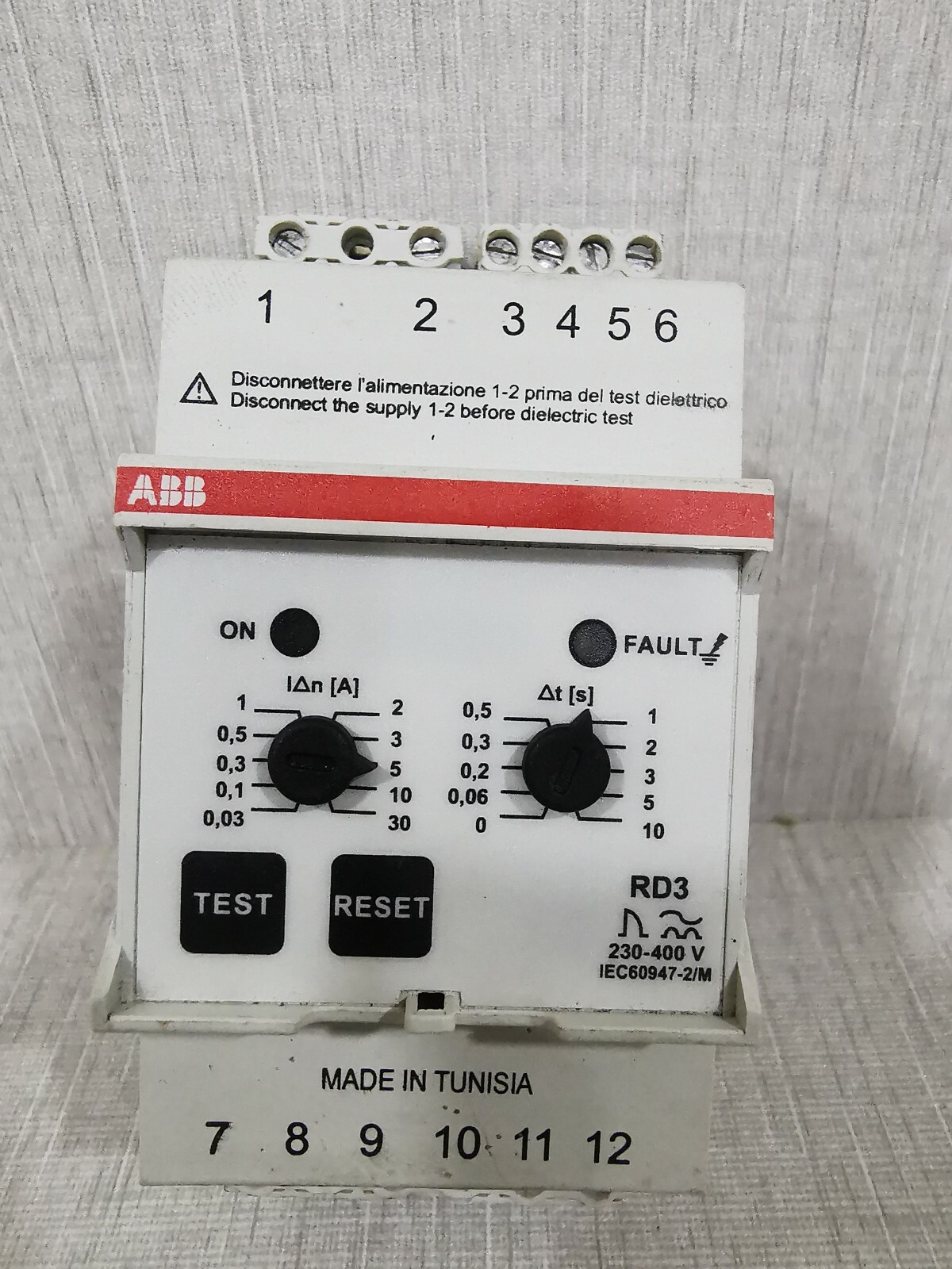 ABB RD3 Residual Current Monitor IEC60947-2/M