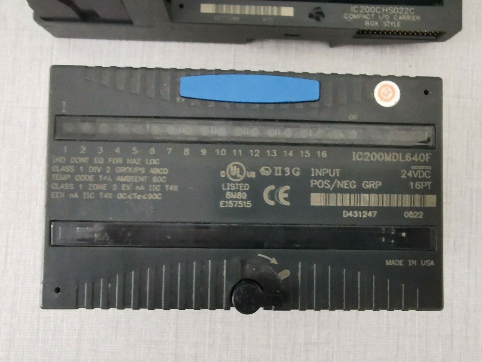 GE IC200MDL640F GE FANUC IC200MDL640F Positive Logic Output Module IC200CHS022C 2