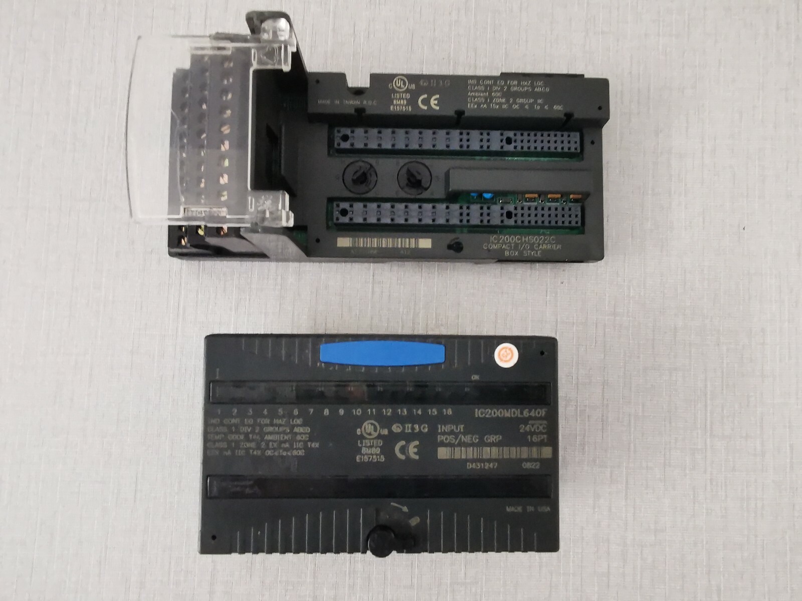 GE FANUC IC200MDL640F Positive Logic Output Module IC200CHS022C