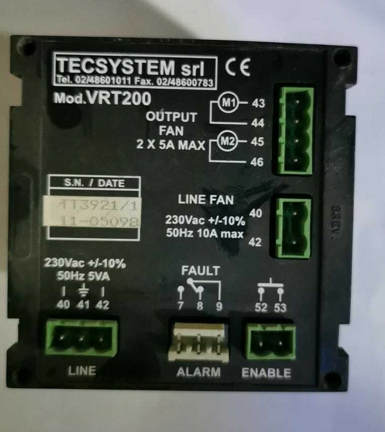 TECSYSTEM VRT 200 TECSYSTEM VRT 200 PROTECTION RELAY 3