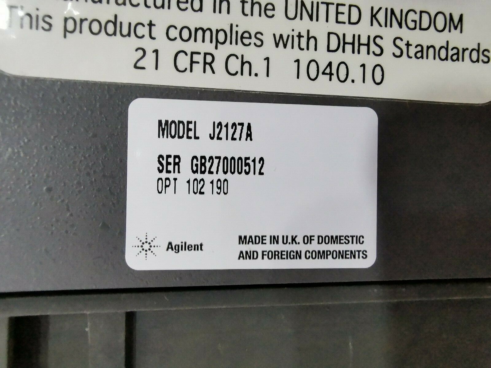 Agilent J2127A Agilent J2127A Field Transmission Test 10