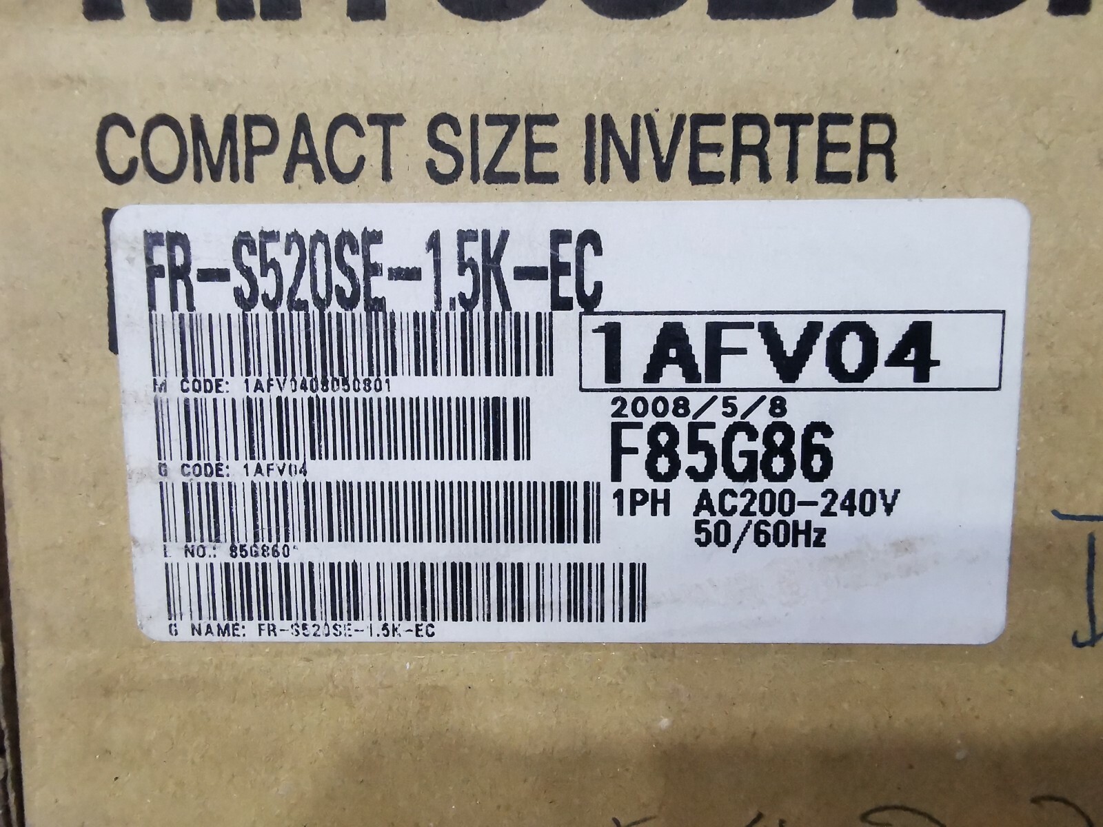 MITSUBISHI FR-S520SE-1.5K-EC MITSUBISHI FR-S520SE-1.5K-EC INVERTER S500 8