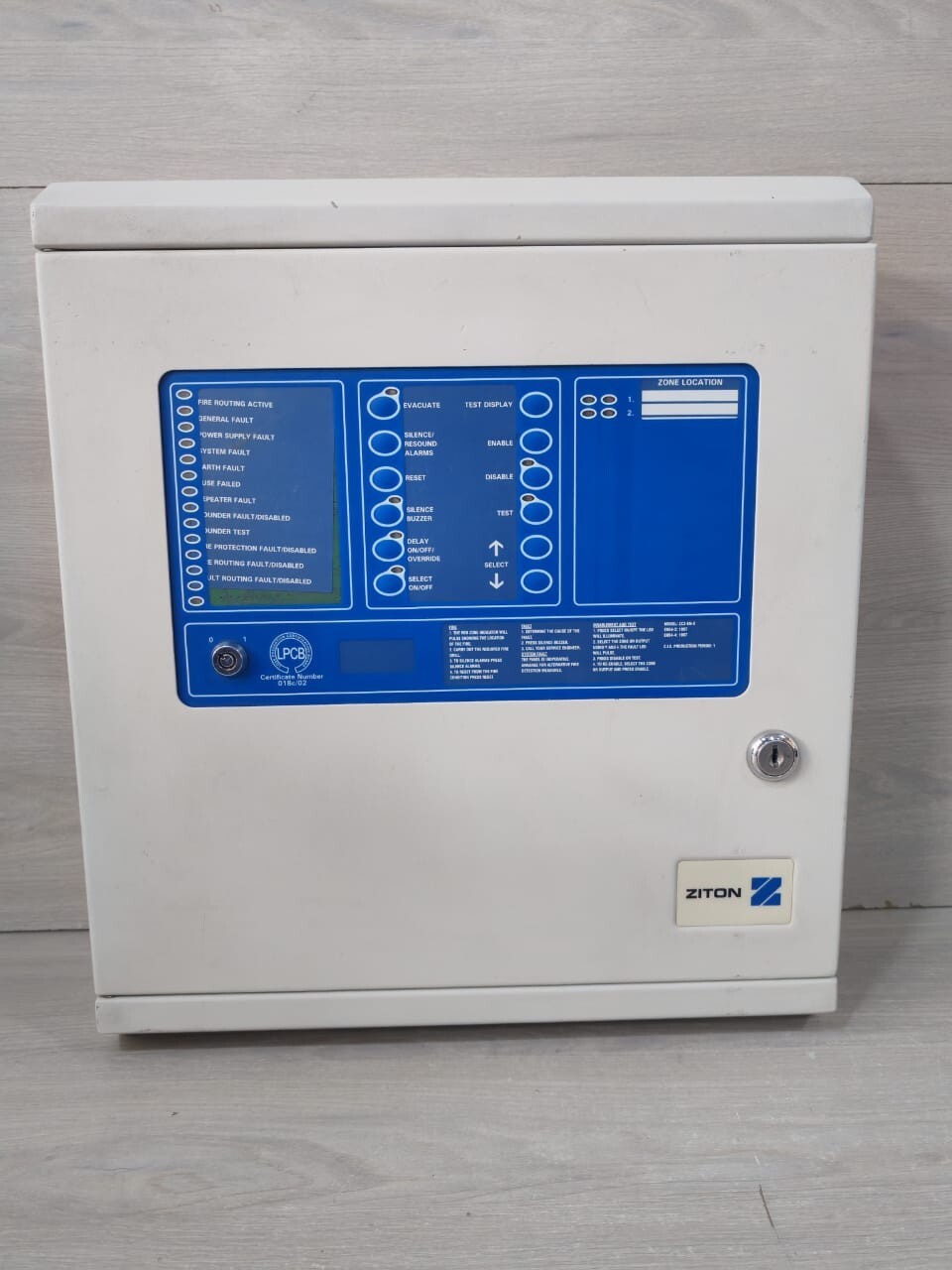 Ziton ZC3-EN-2 ZITON ZC3-EN-2 FIRE ALARM PANEL 230V 50/60Hz 0.5A - WITHOUT KEY 3