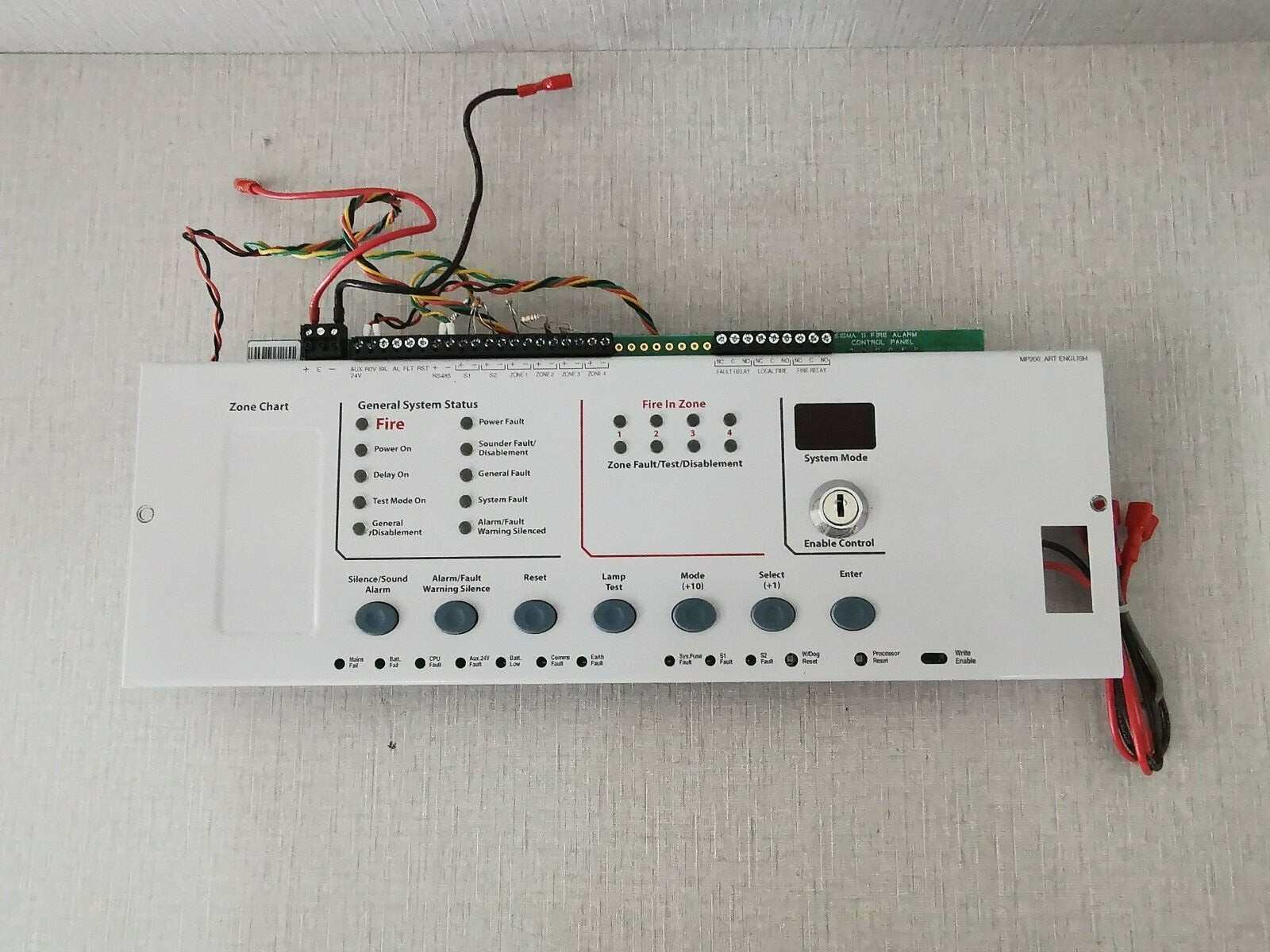 SIGMA II FIRE ALARM PANEL MP206 ART ENGLISH SCREEN