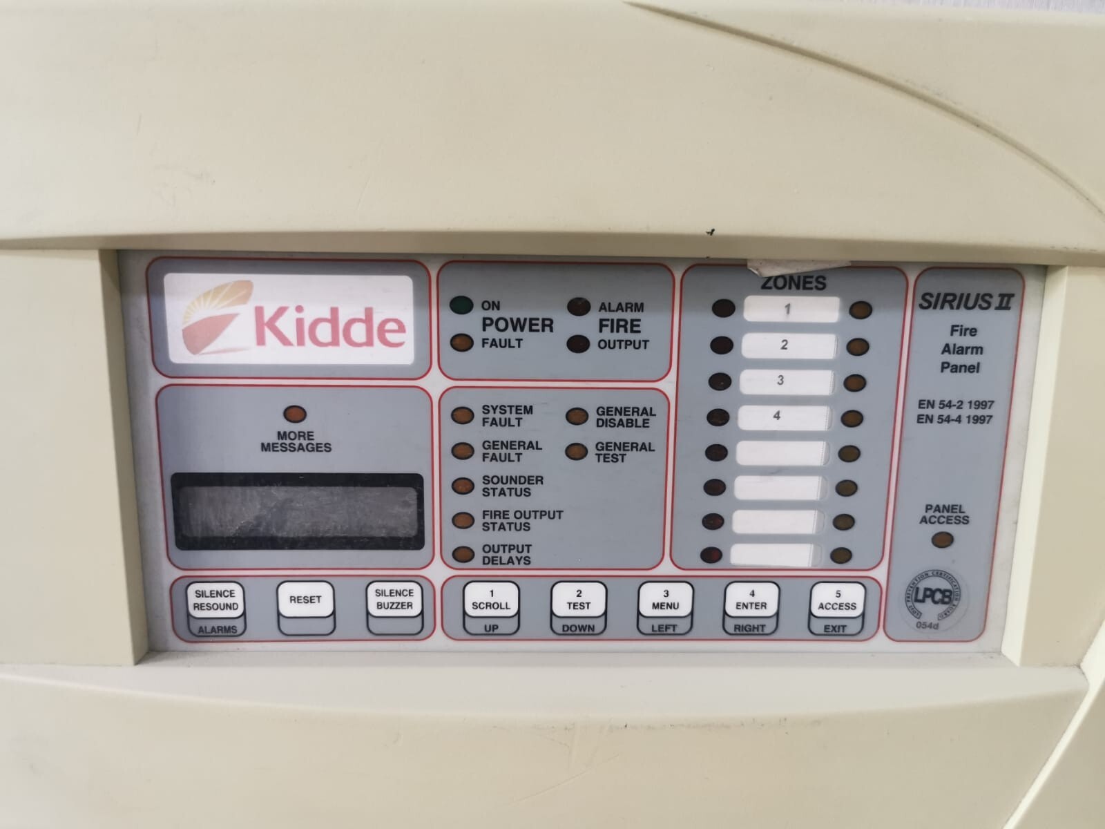 KIDDE EN 54-2 1997 KIDDE EN 54-2 1997 FIRE SYSTEM SIRIUS II 2