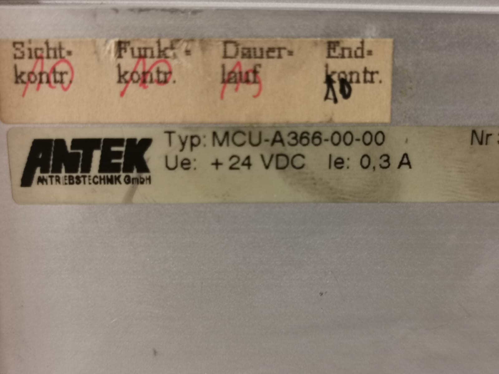 ANTEK MCU-A366-00-00 ANTEK MCU-366 MCU-A366-00-00 24VDC0.3A I/O MODULE PROCESSOR CONTROL 6