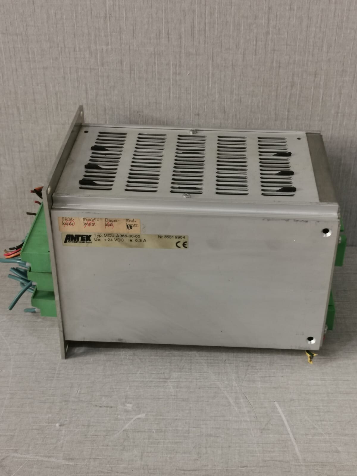 ANTEK MCU-A366-00-00 ANTEK MCU-366 MCU-A366-00-00 24VDC0.3A I/O MODULE PROCESSOR CONTROL 7