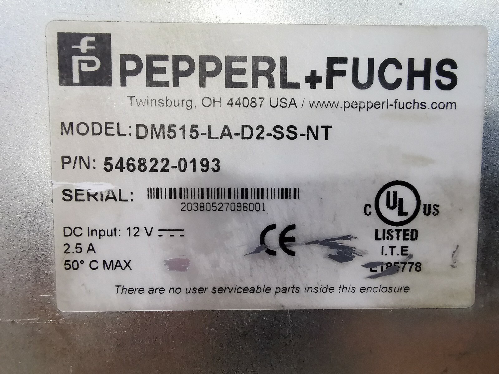 Pepperl+Fuchs DM515-LA-D2-SS-NT PEPPERL+FUCHS DM515-LA-D2-SS-NT OPERATOR INTERFACE 2