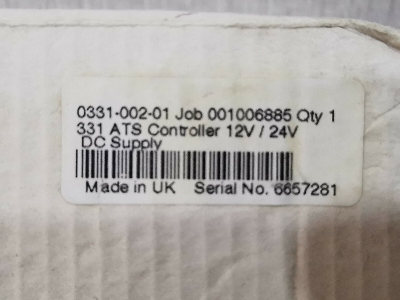 DSE Job 001006885 331 DSE 0331-002-01 Job 001006885 331 ATS Controller 12/24V 5
