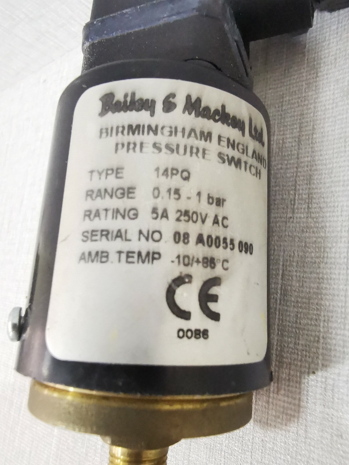Bailey 14PQ Bailey 14PQ Pressure Switch 2