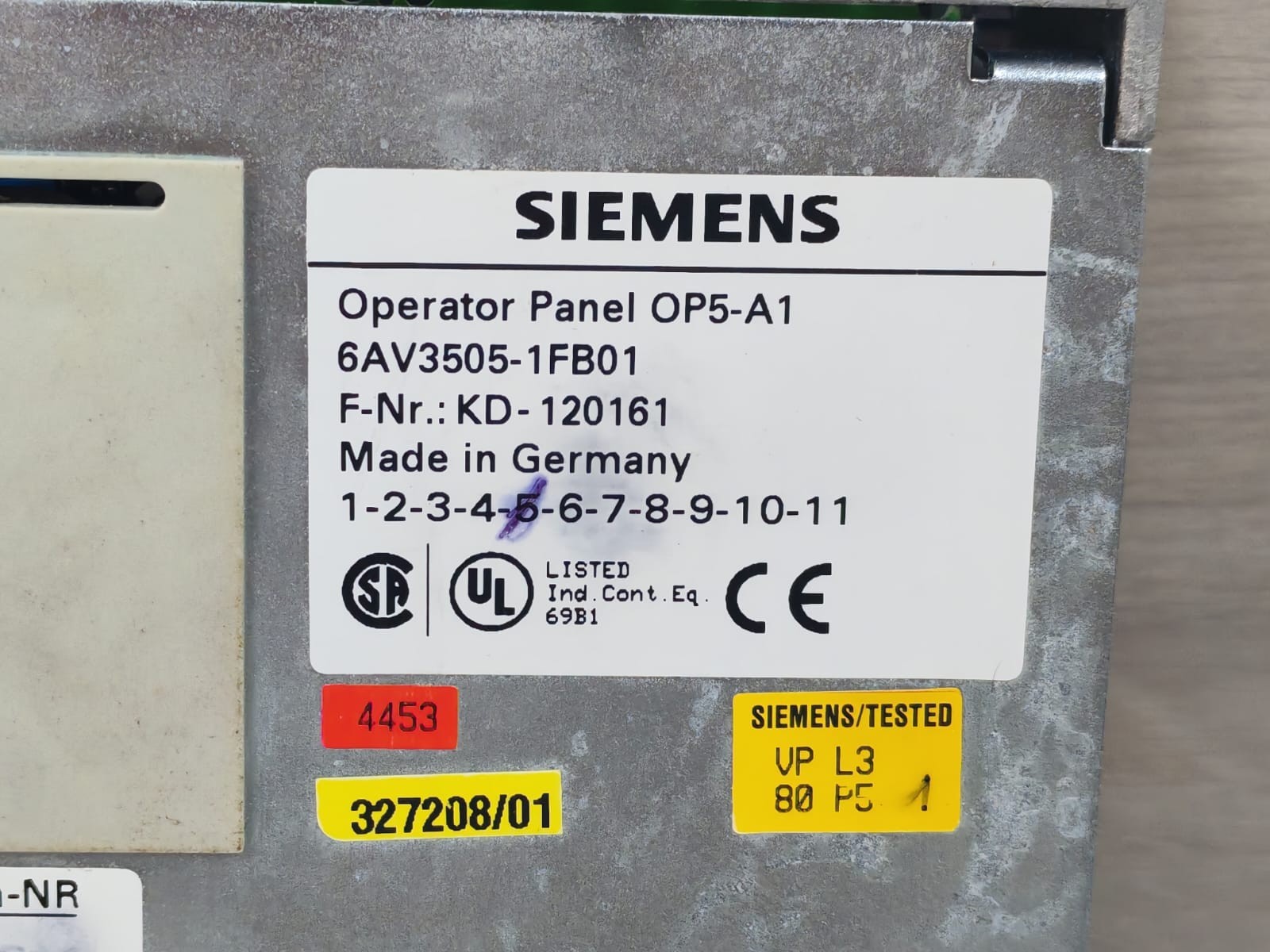 Siemens 6AV3505-1FB01 Siemens COROS OP5-A1 Operator Panel 6AV3505-1FB01 8