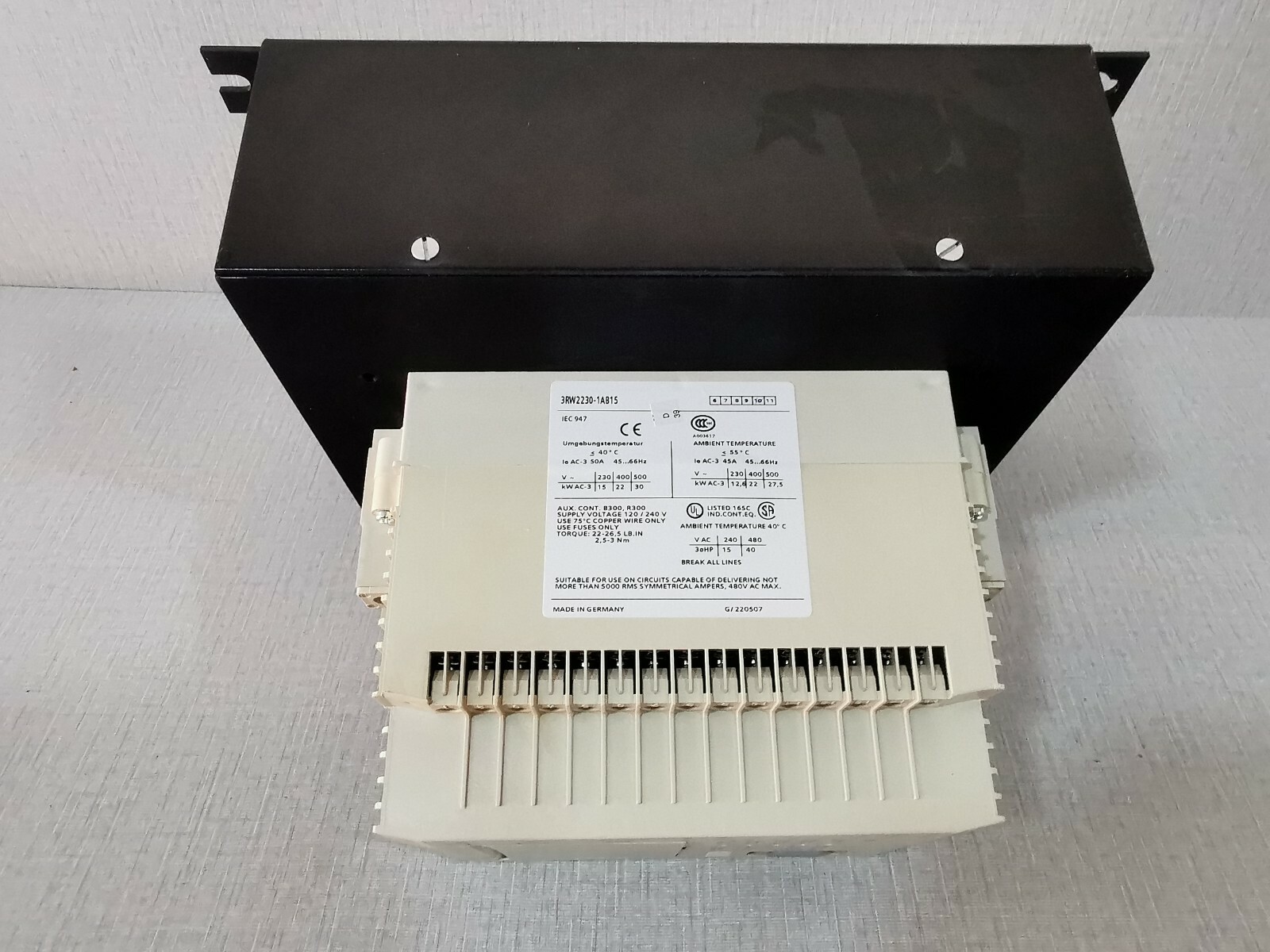 Siemens SIKOSTART-3RW22 SIEMENS 3RW22 SIKOSTART 3RW2230-1AB15 - WITHOUT ORIGINAL BOX 7