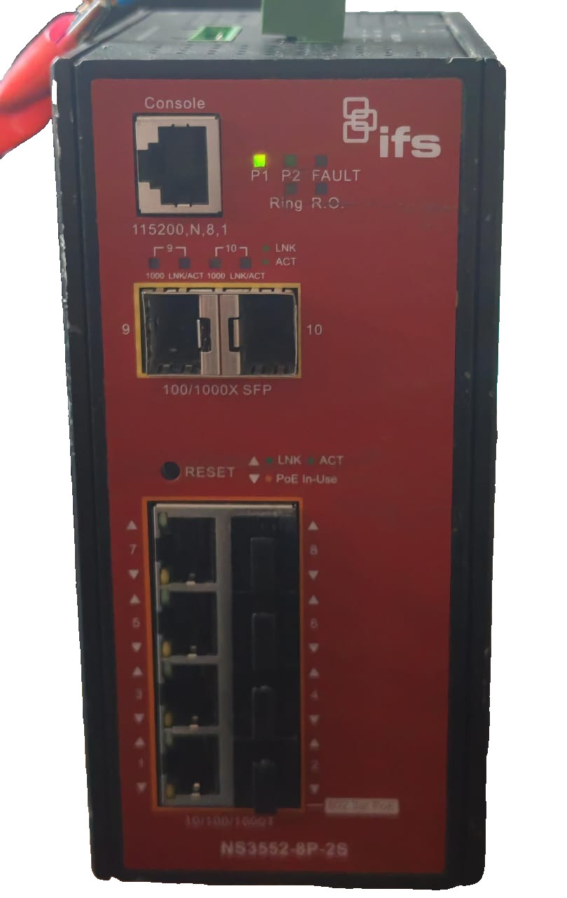 INTERLOGIX IFS NS3552-8P-2S INTERLOGIX INDUSTRIAL ETHERNET IFS NS3552-8P-2S SWITCH 48V- TRIED & TESTED 2