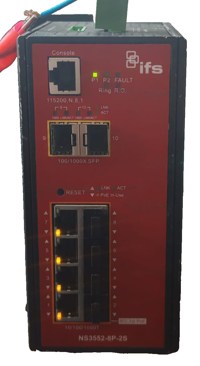 INTERLOGIX IFS NS3552-8P-2S INTERLOGIX INDUSTRIAL ETHERNET IFS NS3552-8P-2S SWITCH 48V- TRIED & TESTED 3