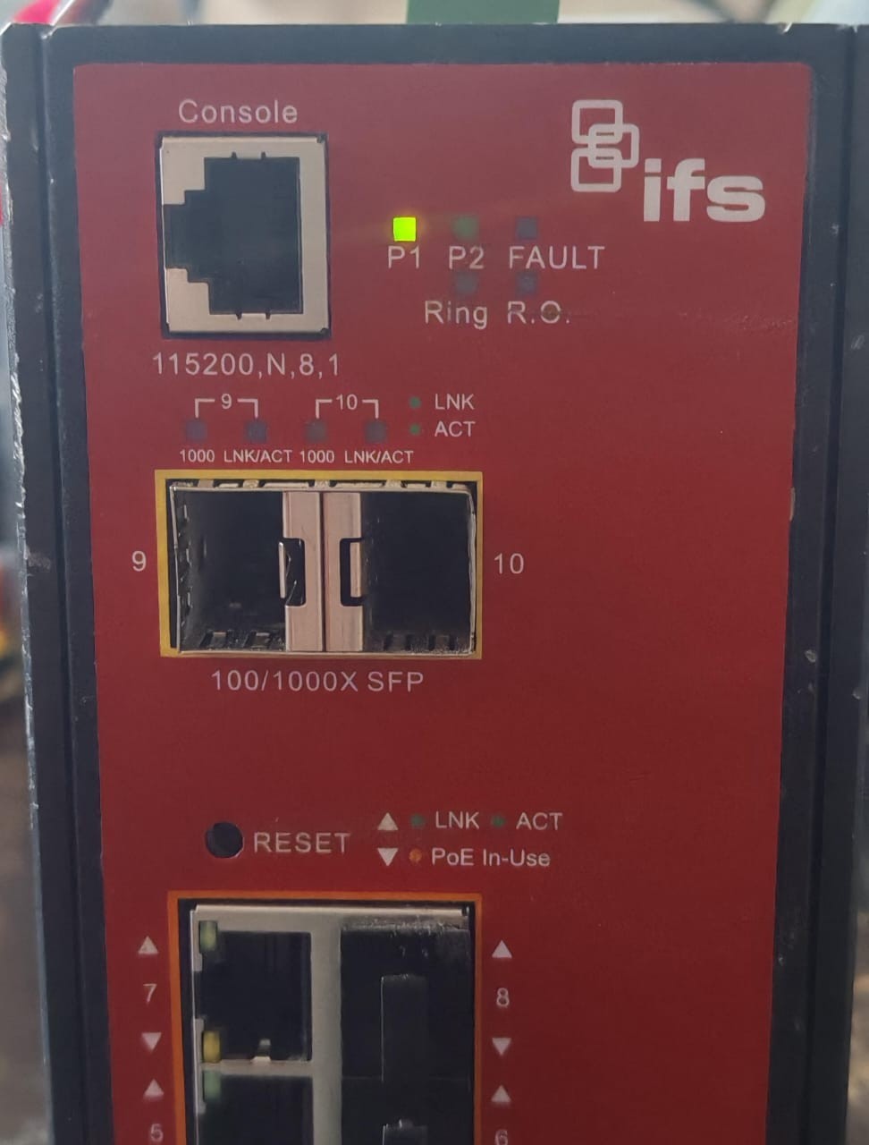 INTERLOGIX IFS NS3552-8P-2S INTERLOGIX INDUSTRIAL ETHERNET IFS NS3552-8P-2S SWITCH 48V- TRIED & TESTED 4