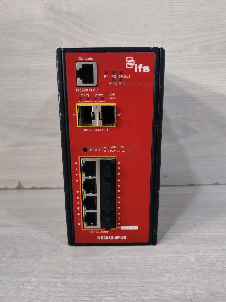 INTERLOGIX IFS NS3552-8P-2S INTERLOGIX INDUSTRIAL ETHERNET IFS NS3552-8P-2S SWITCH 48V- TRIED & TESTED 5