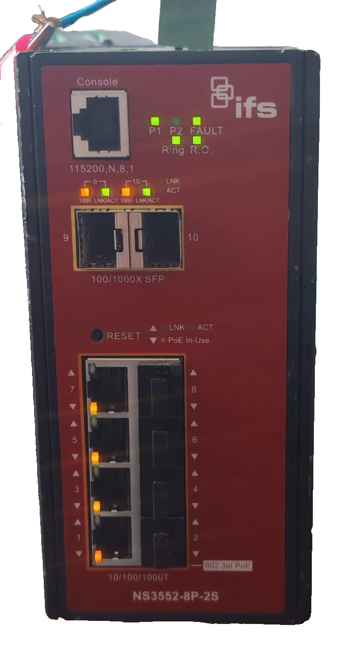 INTERLOGIX INDUSTRIAL ETHERNET IFS NS3552-8P-2S SWITCH 48V- TRIED & TESTED