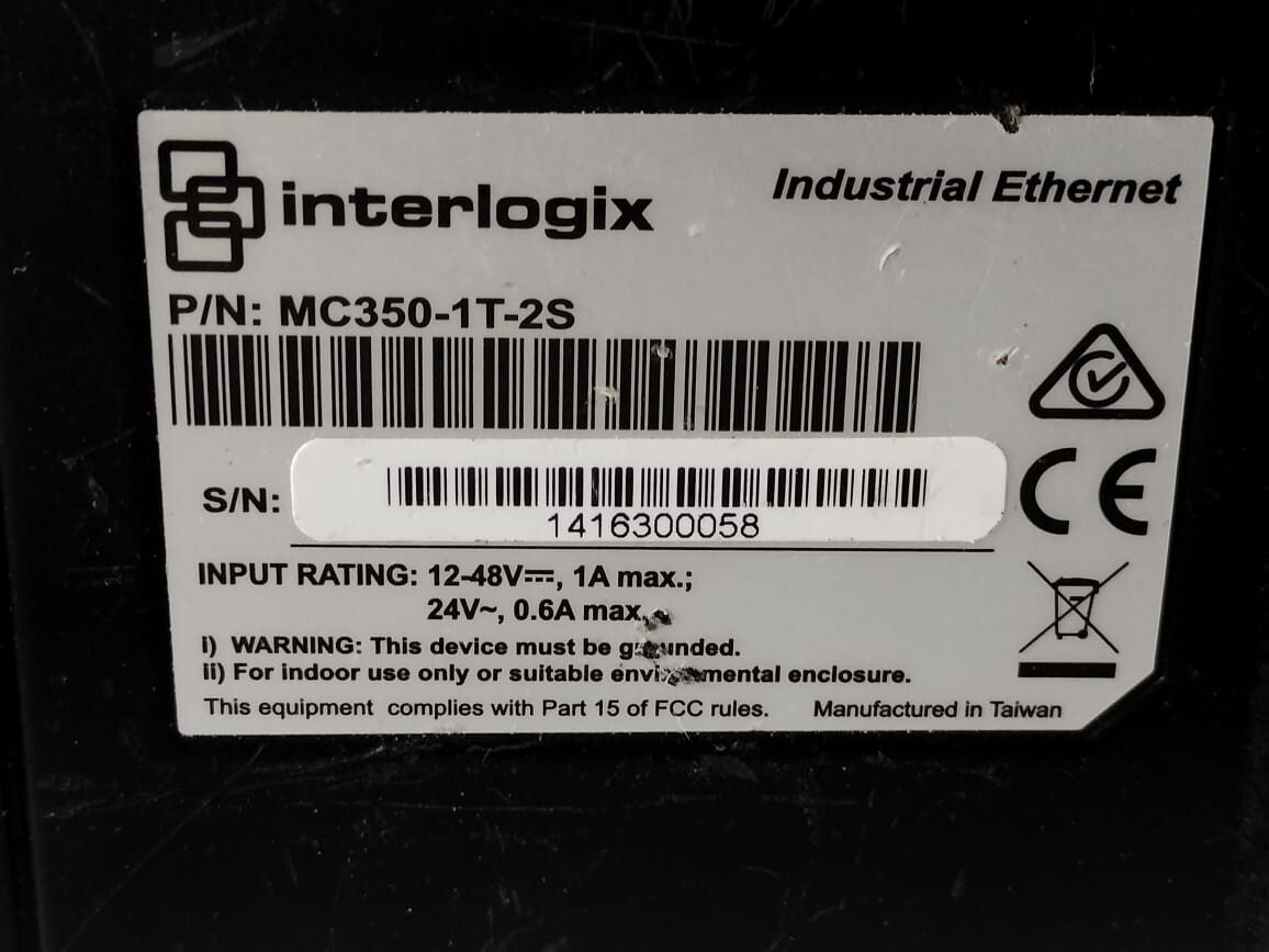 IFS MC350-1T-2S IFS MC350-1T-2S Industrial Media Converter 24V 3