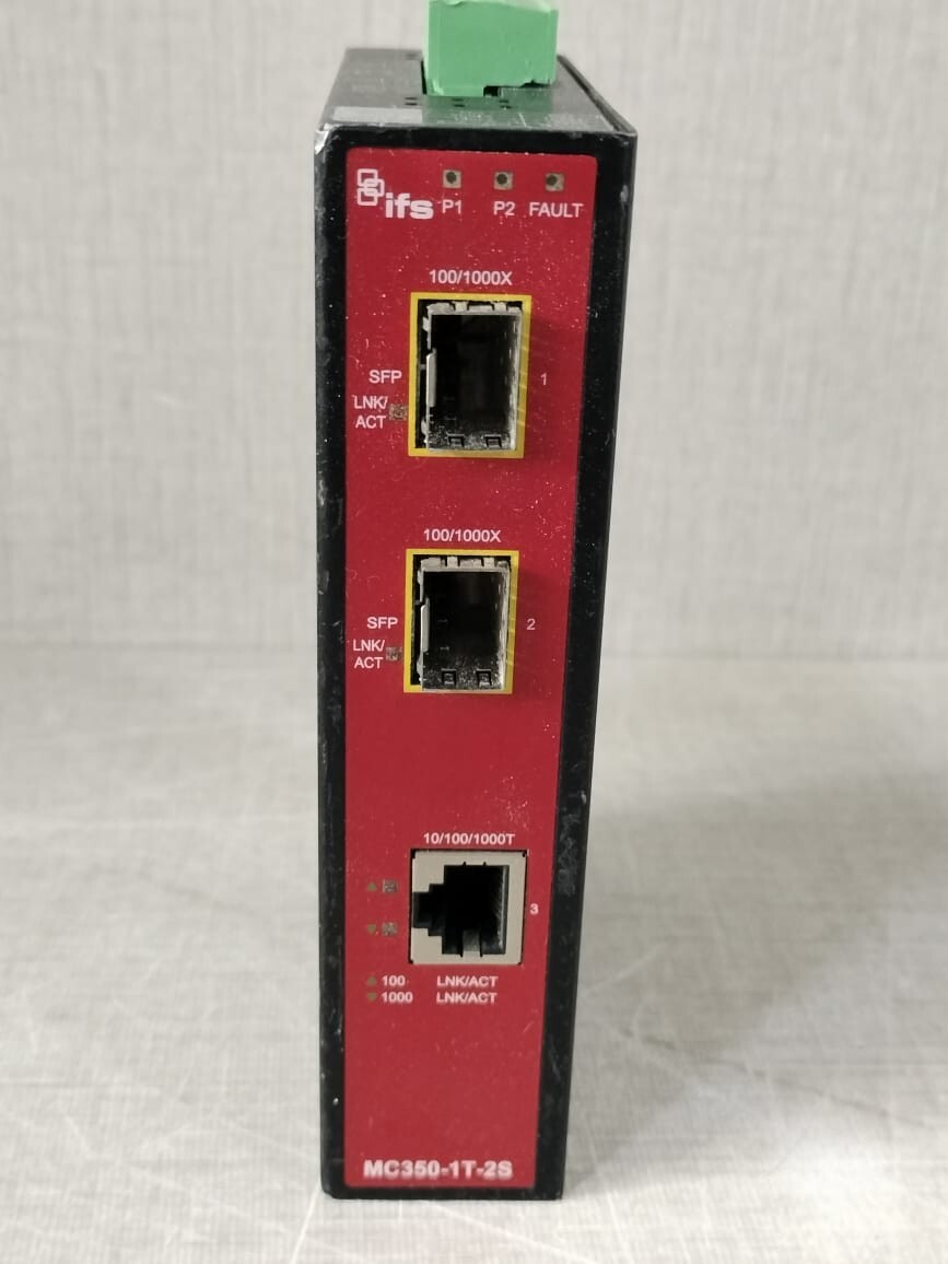 IFS MC350-1T-2S Industrial Media Converter 24V