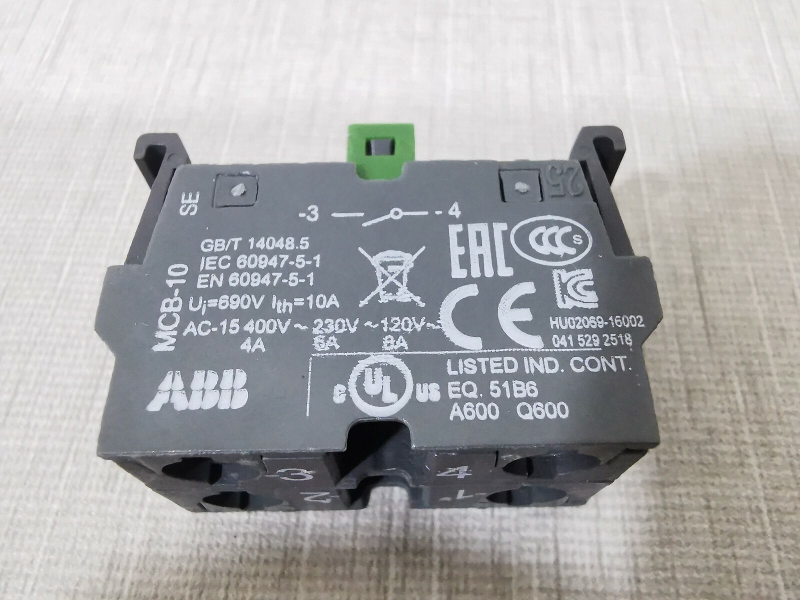 ABB 1SFA611610R1002 ABB MCB-20 1SFA611610R1002 CONTACT BLOCK - W/ OLD PACKAGING 4