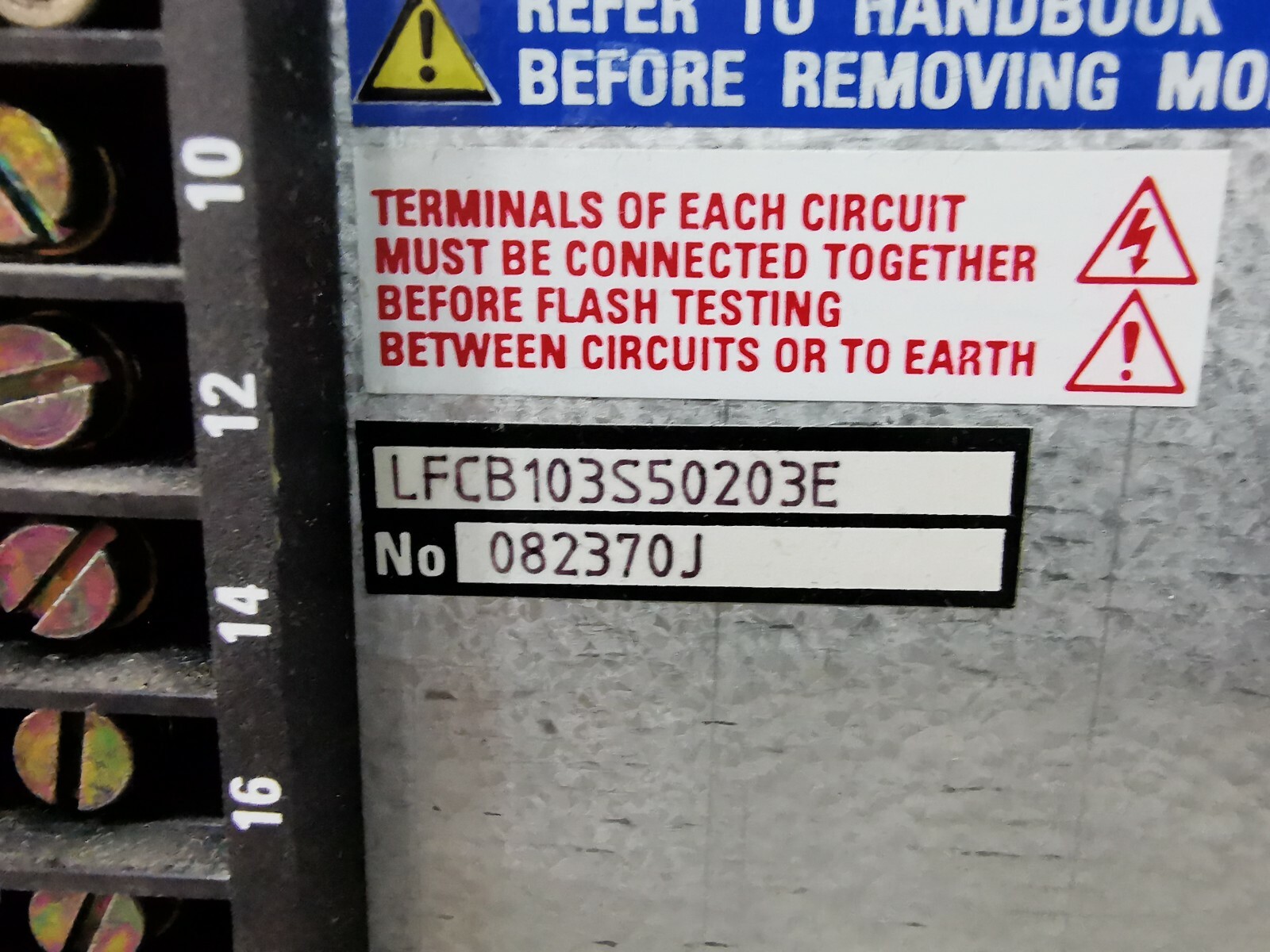 GEC ALSTHOM LFCB-103 GEC ALSTHOM LFCB 103 /LFCB103S50203E Digital Current Differential Relay 100/125V 6