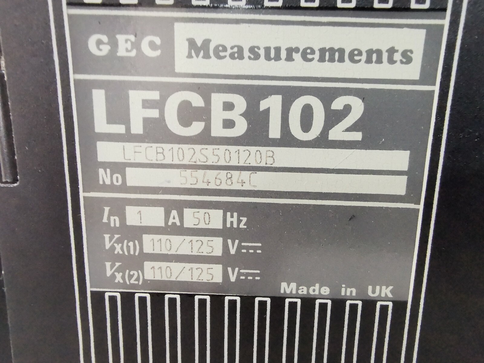 GEC ALSTHOM LFCB-102 GEC ALSTHOM LFCB 102 / LFCB102S50120B Digital Current Differential Relay 3