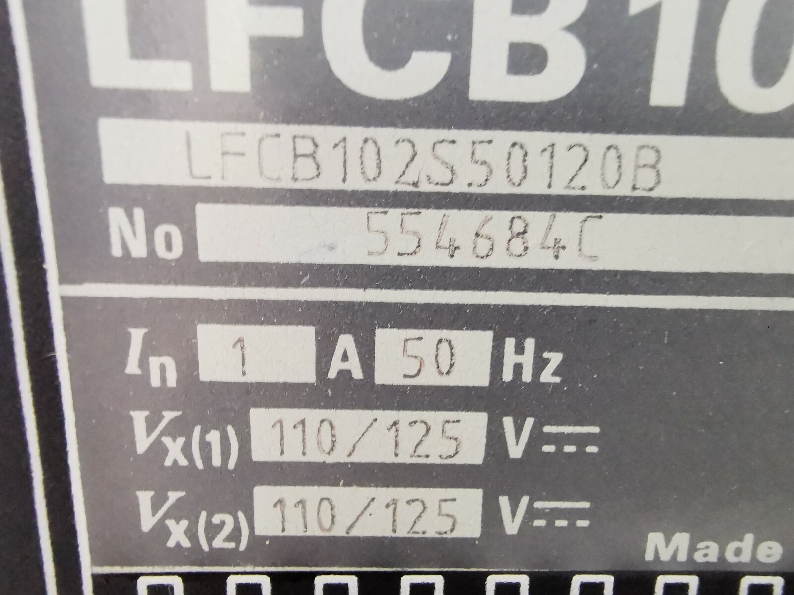 GEC ALSTHOM LFCB-102 GEC ALSTHOM LFCB 102 / LFCB102S50120B Digital Current Differential Relay 4