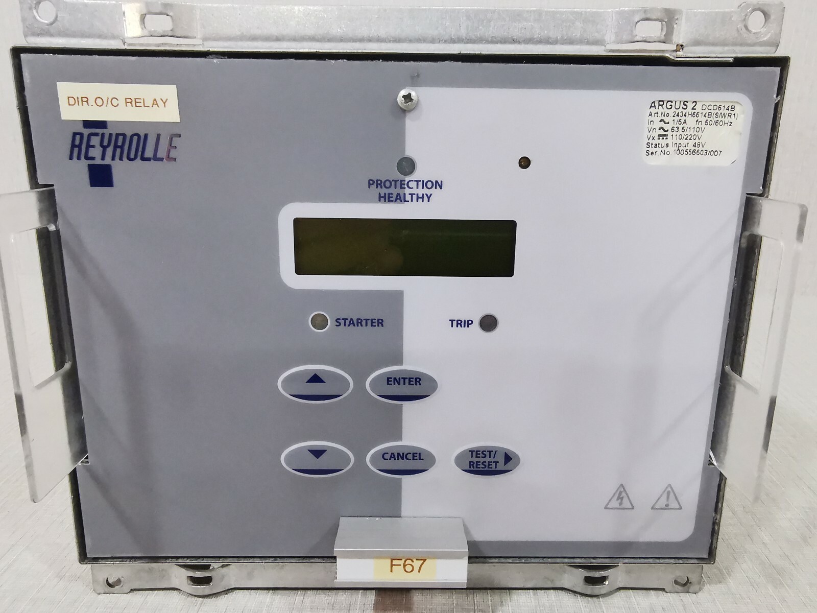 Reyrolle DCD614B Reyrolle ARGUS 2 DCD614B Relay 2