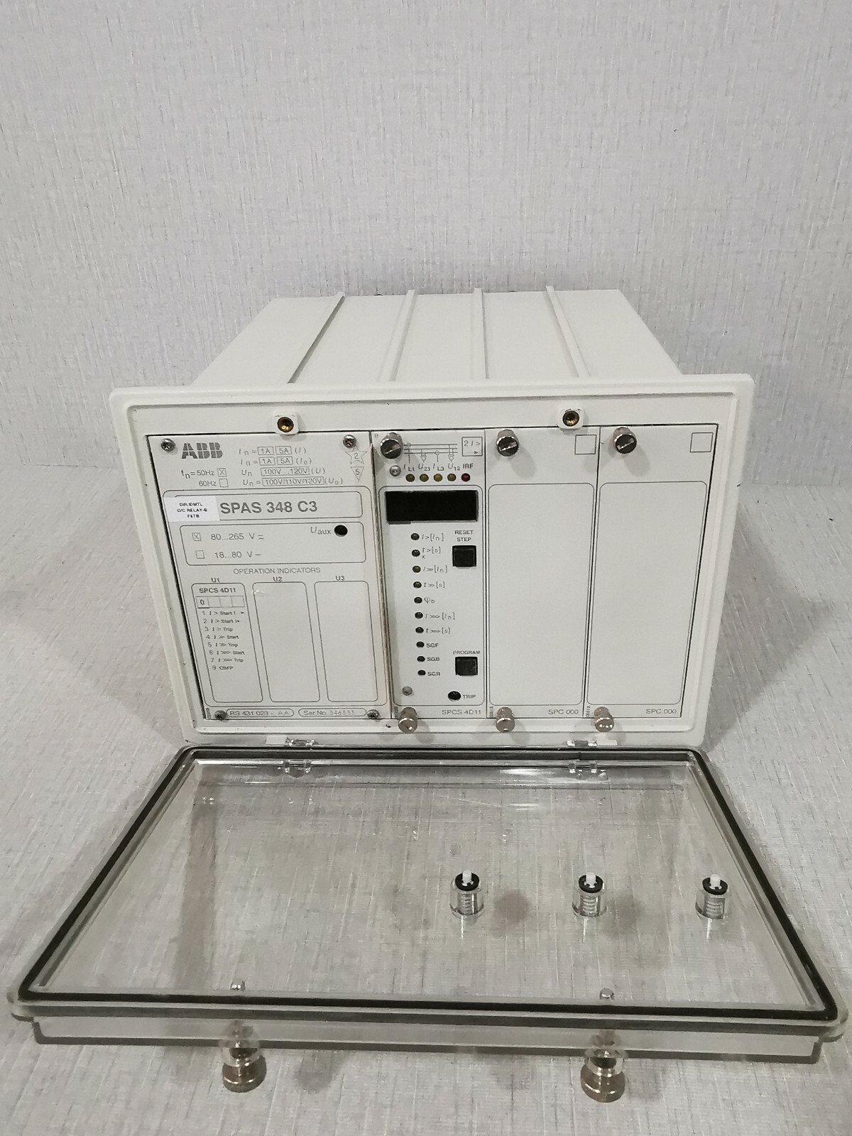 ABB SPAS-348 ABB SPAS 348 C3 Feeder Protection Relay 80-264V 7