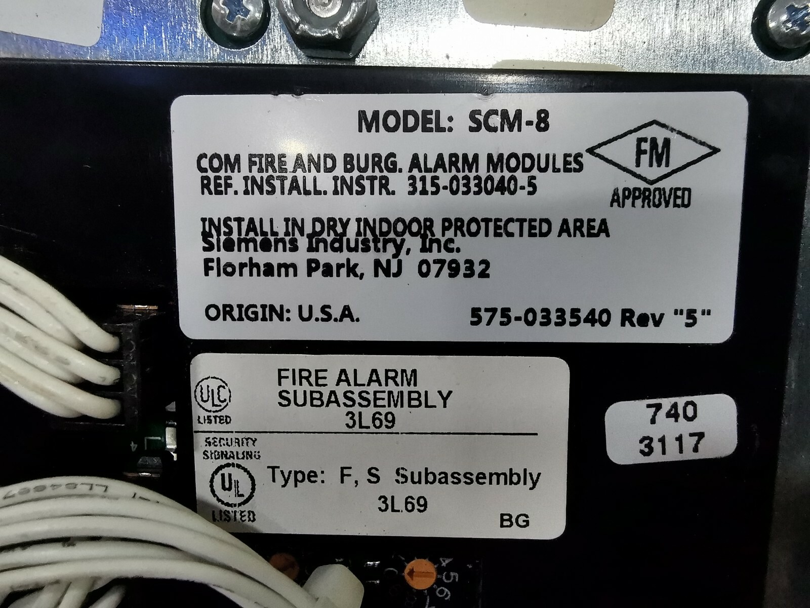 SCM-8 FM SCM-8 CONTROL SWITCH MODULE LCM-8 3