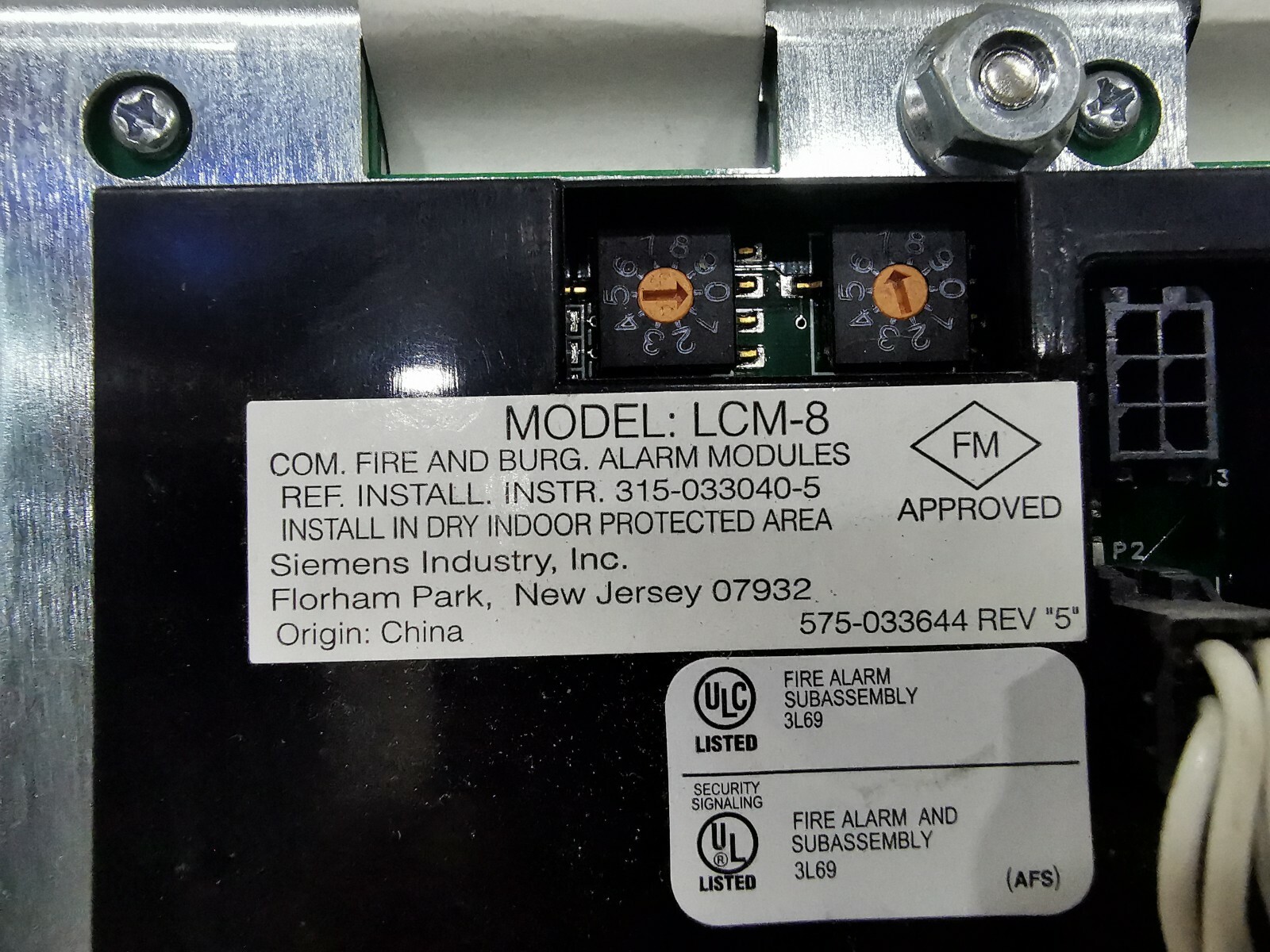 SCM-8 FM SCM-8 CONTROL SWITCH MODULE LCM-8 4