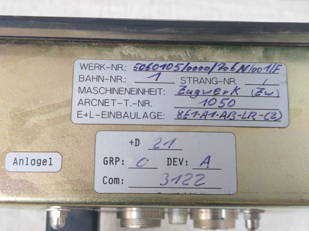 Erhard Leimer Et ZC4002-0004U-ZD Erhard Leimer Et DO-1000 CONTROL PANEL ZC4002-0004U-ZD 7