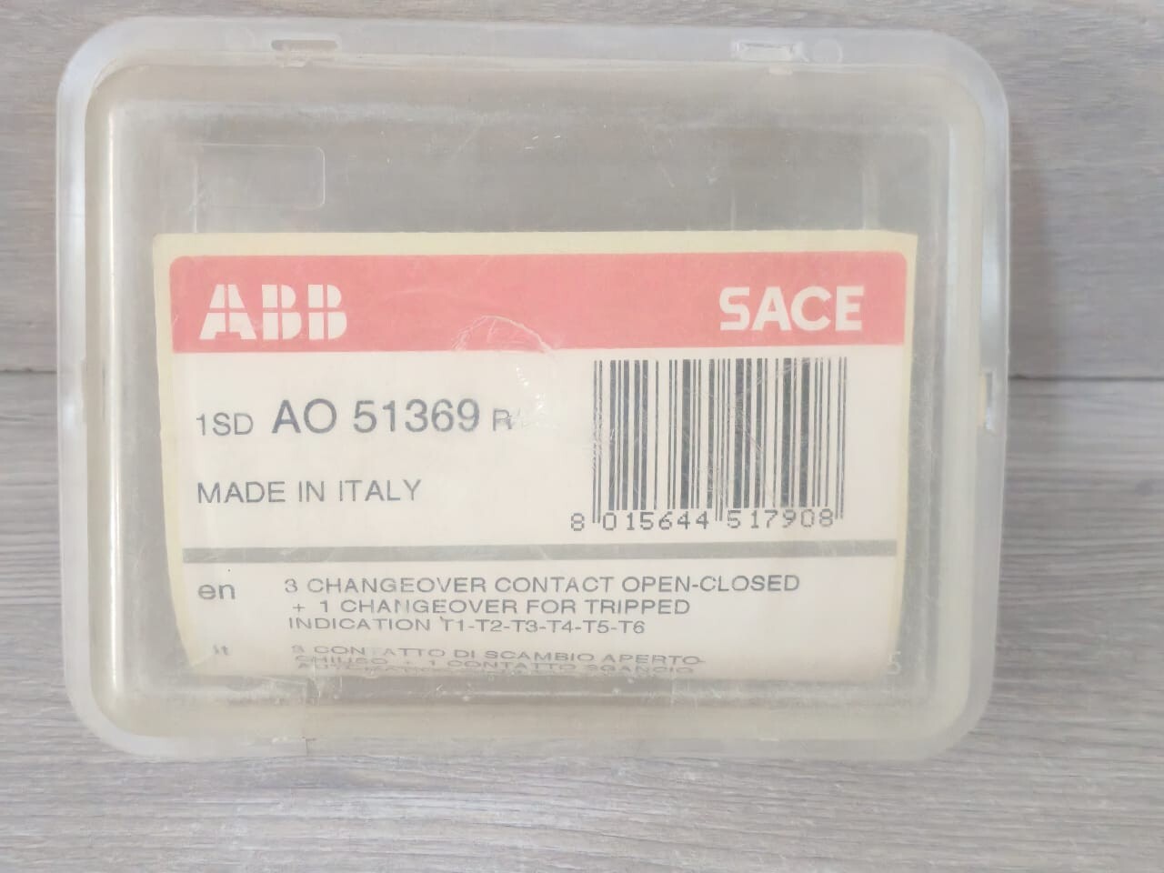 ABB AO-51369 ABB SACE AO 51369 / 1SD AO 51369 R1 CHANGEOVER CONTACT OPEN-CLOSED +1 2