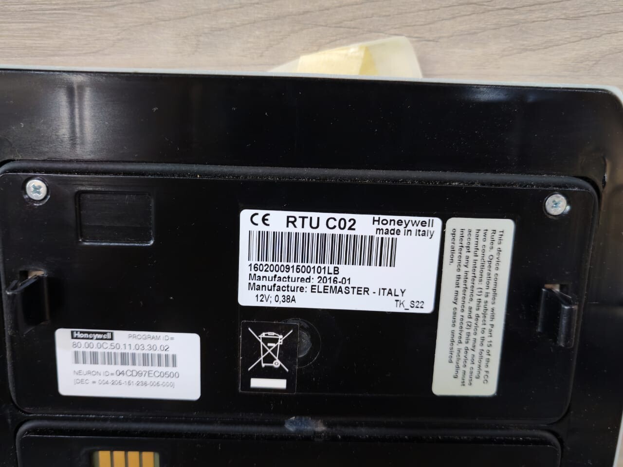 Honeywell RTU-CO2 HONEYWELL TEMALINE RTU CO2 10