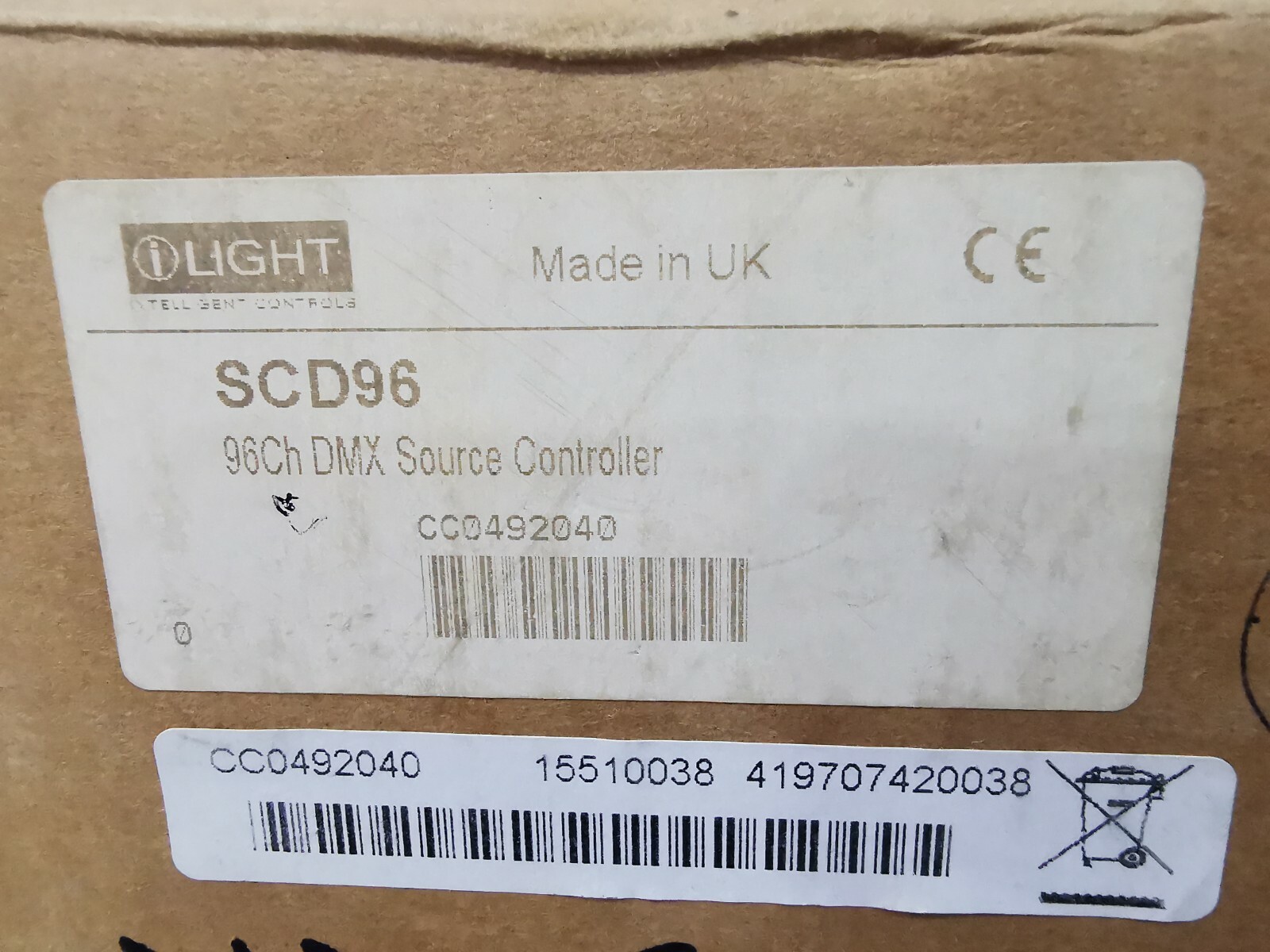 Ilight SCD96 iLight SCD96 96CH DMX SOURCE CONTROLLER 230VAC 50/60Hz 28VA - W/ FHILTY BOX 8