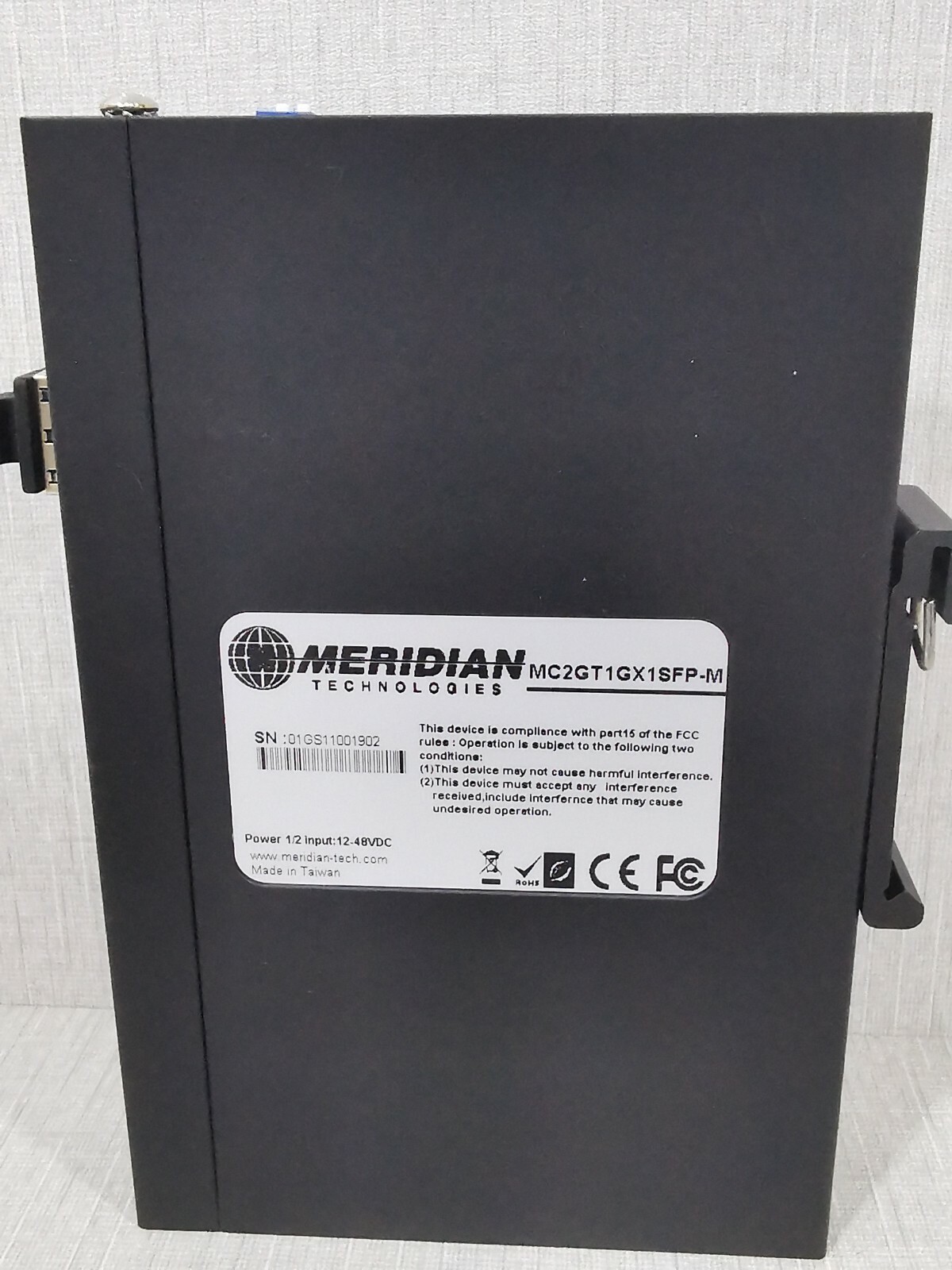 Meridian MC2GT1GX1SFP-M MERIDIAN MC2GT1GX1SFP-M /MC2FT1FX1SFP-M Hardened 2 Port Media Converter PORT 4