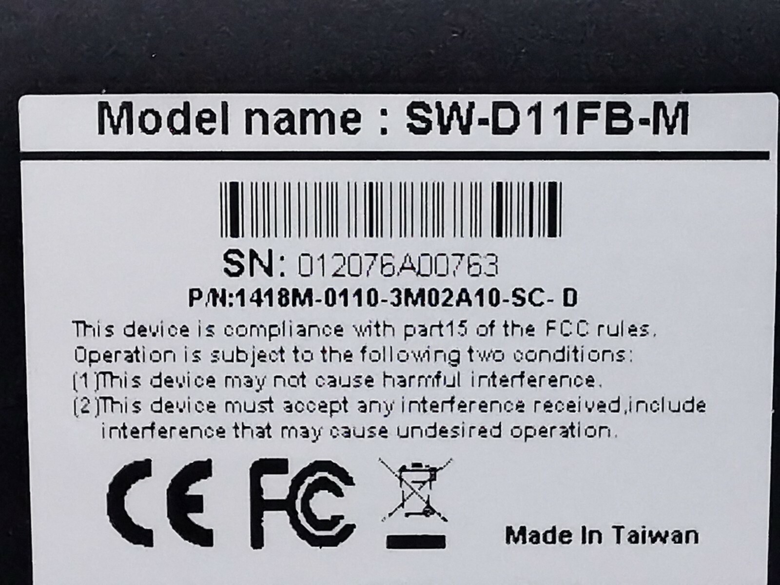 Media Converter D11FB-M MEDIA CONVERTER SW-D11FB-M Industrial Media Converter WITH 1X10/ 100BASE -TX 5
