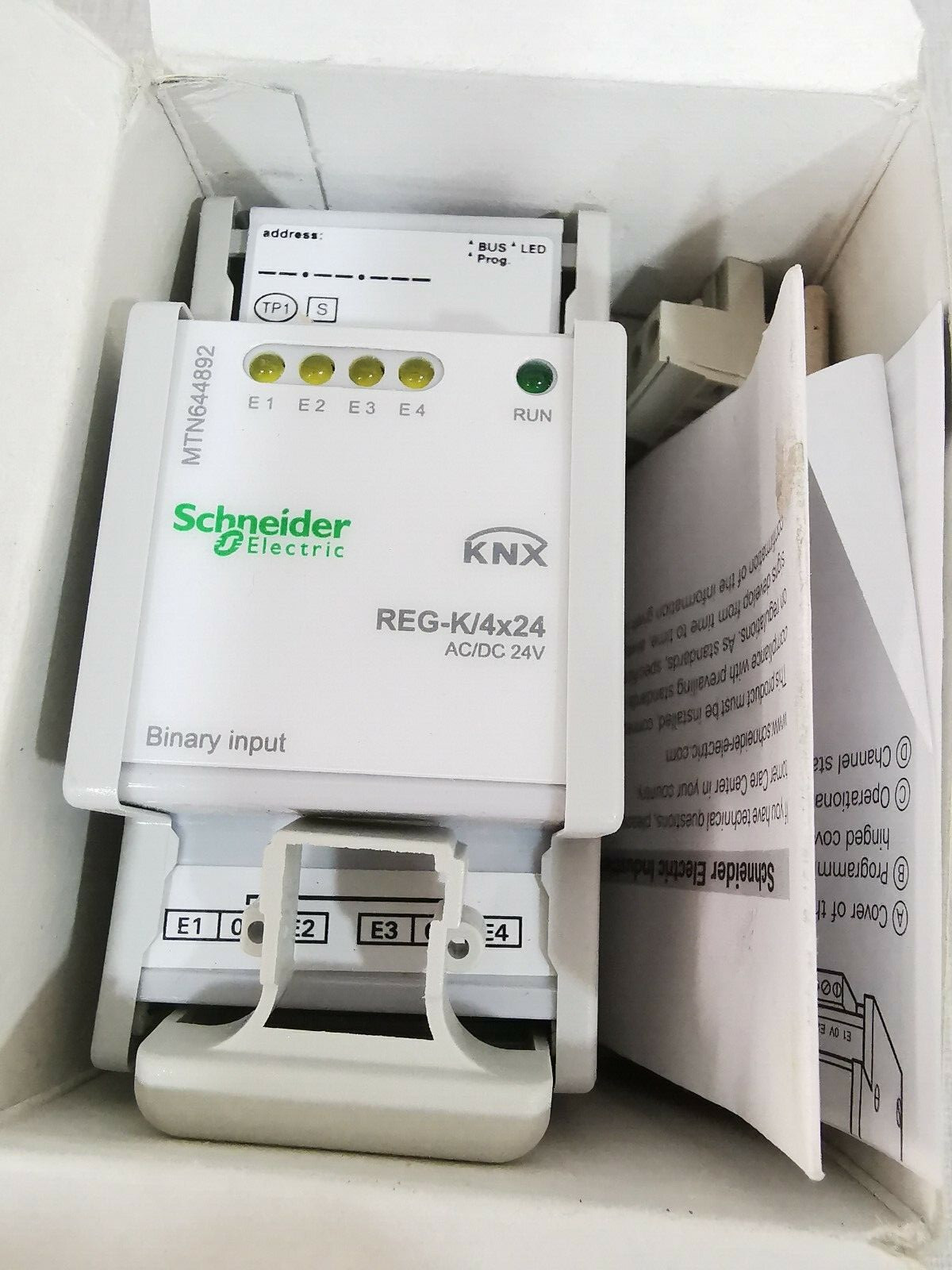 Schneider Electric MTN644892 B Schneider Electric MTN644892 Binary Input REG-K/4X24 light grey 2