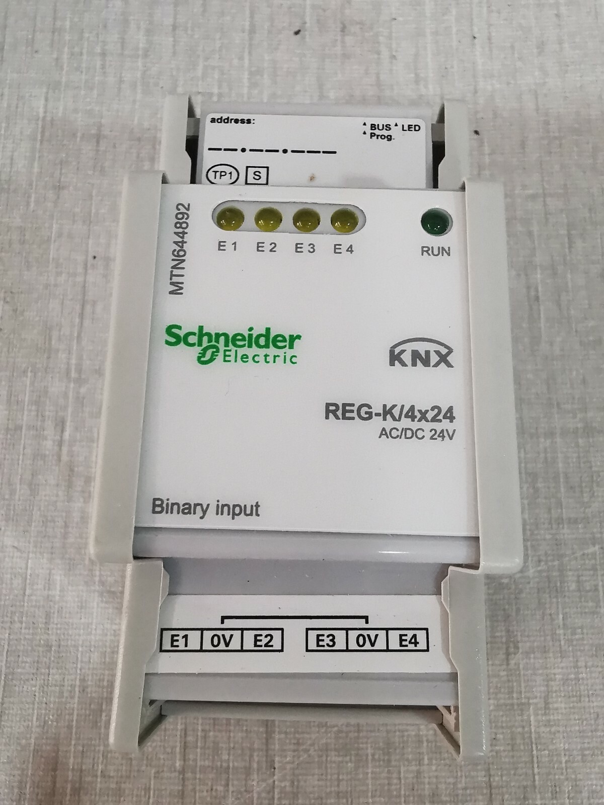 Schneider Electric MTN644892 B Schneider Electric MTN644892 Binary Input REG-K/4X24 light grey 3