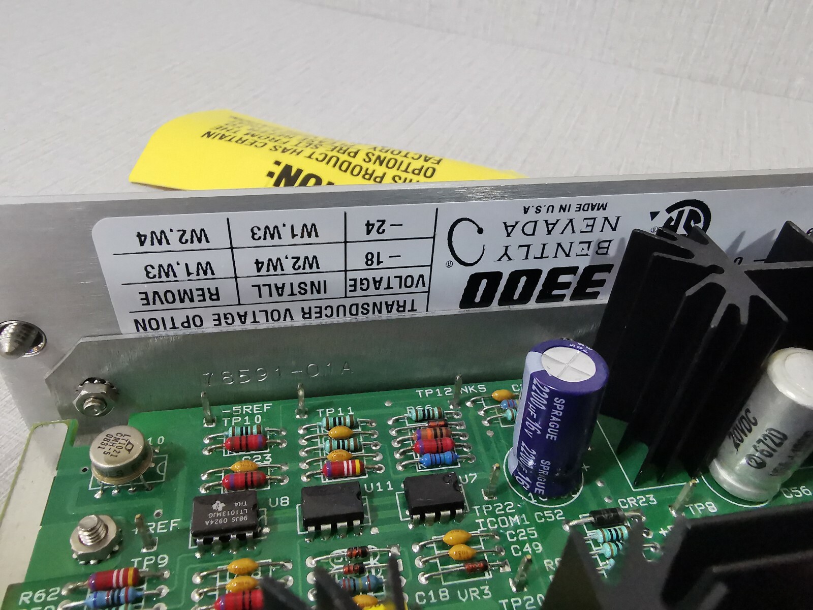 Bently Nevada 88219-01 Z Bently Nevada 3300/12 PWA88219-01 Z POWER SUPPLY 5