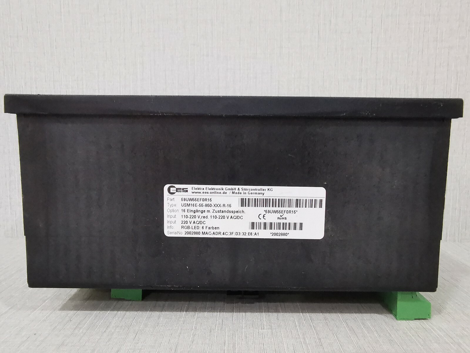 EES USM16E-55-850-XXX-R-15 EES 59UW55EF0R15 Panel Mounted Fault Annunciator Series USM16E-55-850-XXX-R-15 4