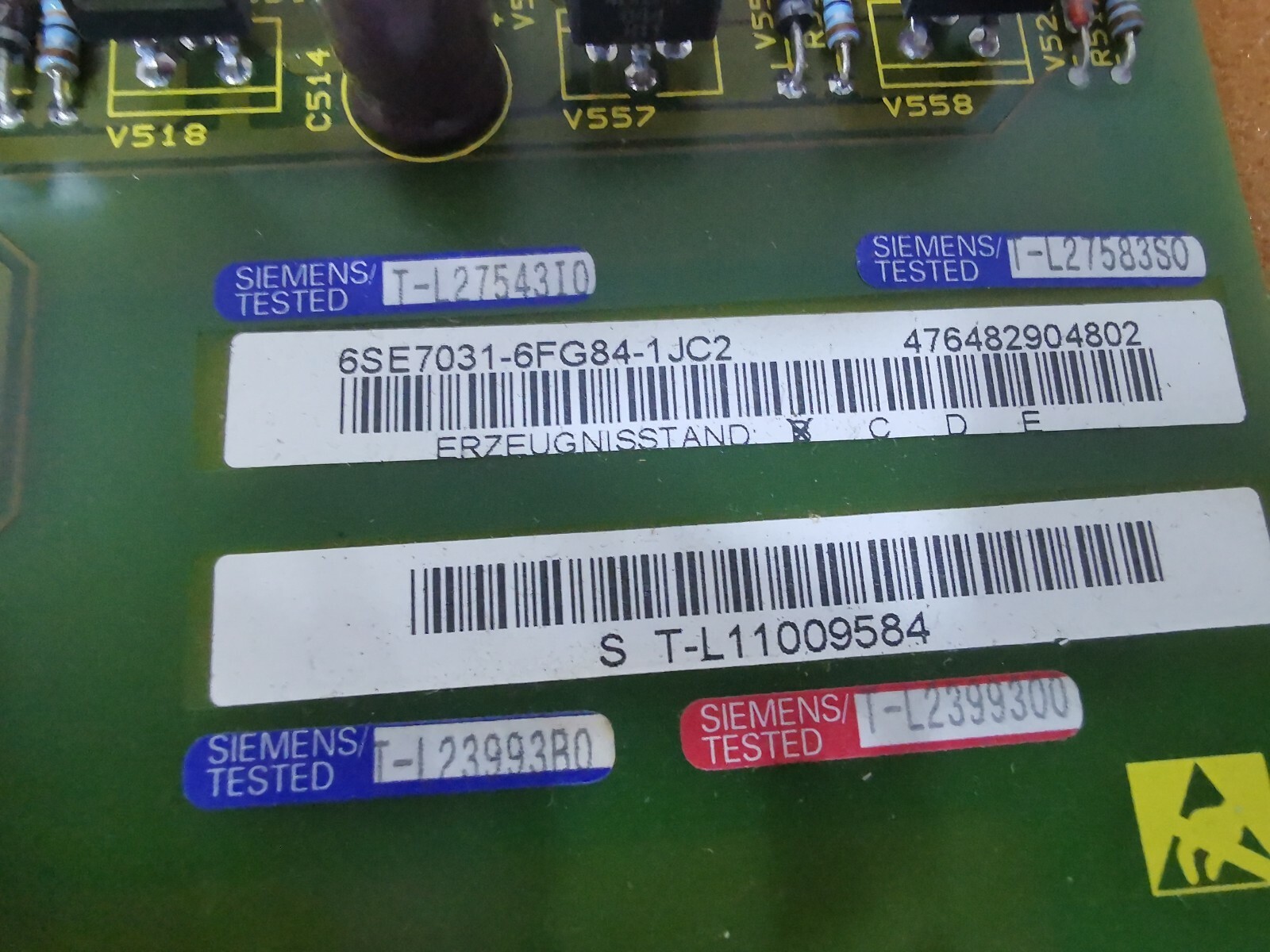 Siemens 6SE7031-6FG84-1 JC2 SIEMENS 6SE7031-6FG84-1 JC2 INVERTER ACCESSORIES TESTED 3
