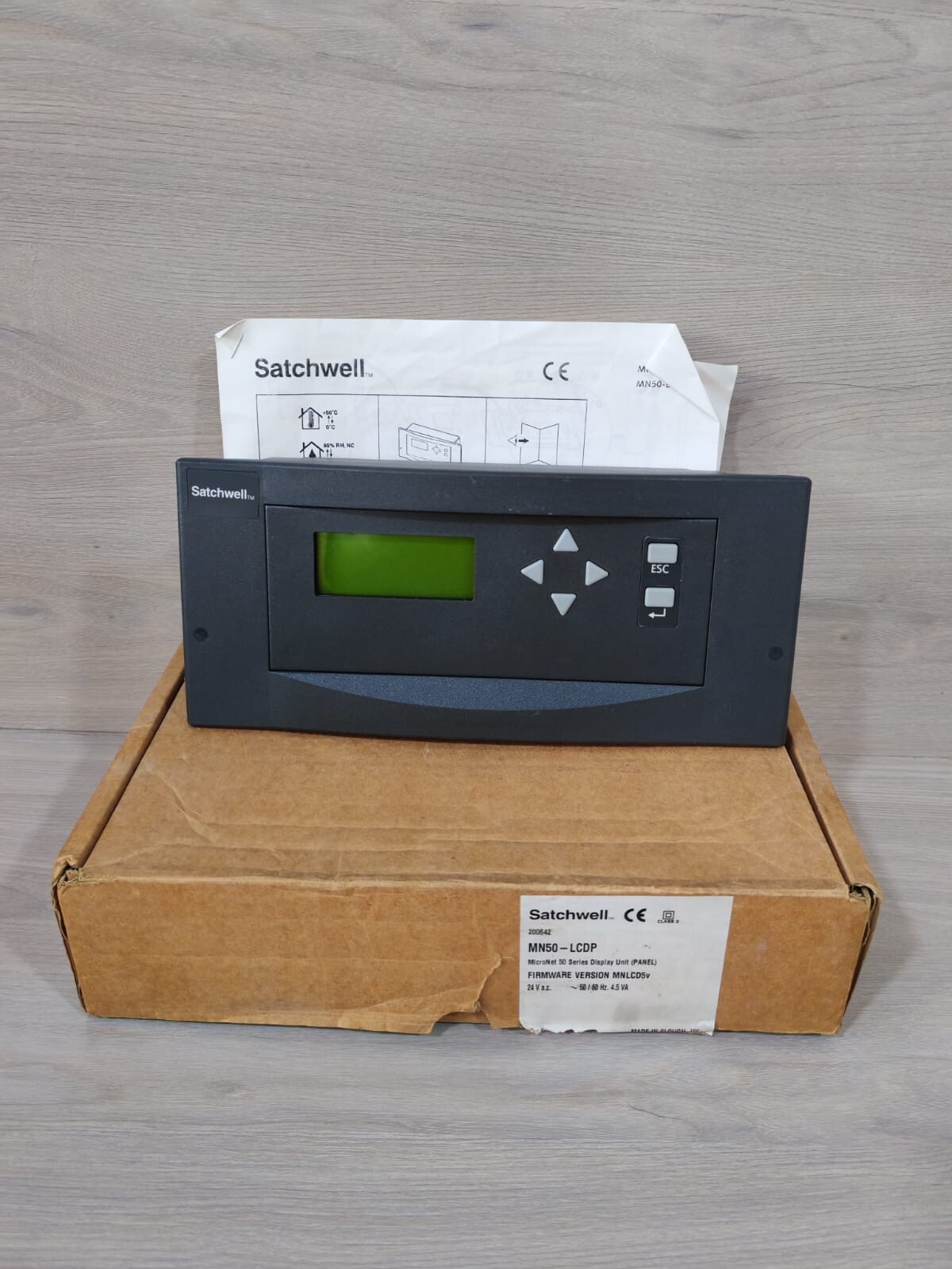 Satchwell MN50-LCD Satchwell MN50-LCD F/W VER.MNLCD5v Series 6749 Management Controller 24VAC 10