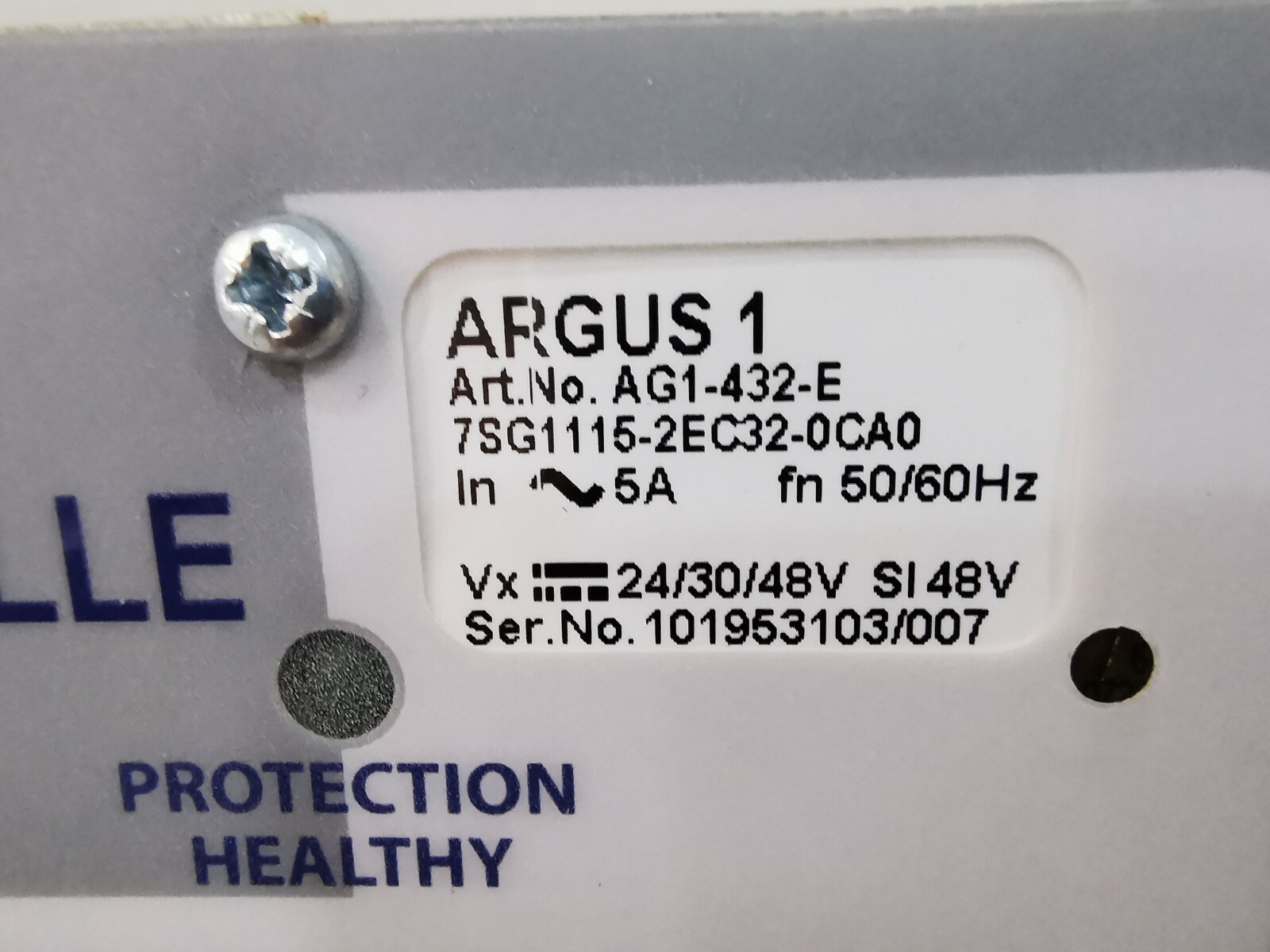REYROLLE 7SG1115-2EC32-0CA0 REYROLLE ARGUS 1 PROTECTION HEALTHY 7SG1115-2EC32-0CA0 IN 5A FN 50/60Hz 2