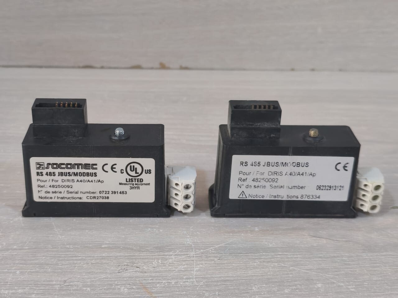 SOCOMEC DIRIS A40/A41/AP SOCOMEC RS 485 JBUS/MODBUS 48250092 FOR DIRIS A40/A41/AP 4