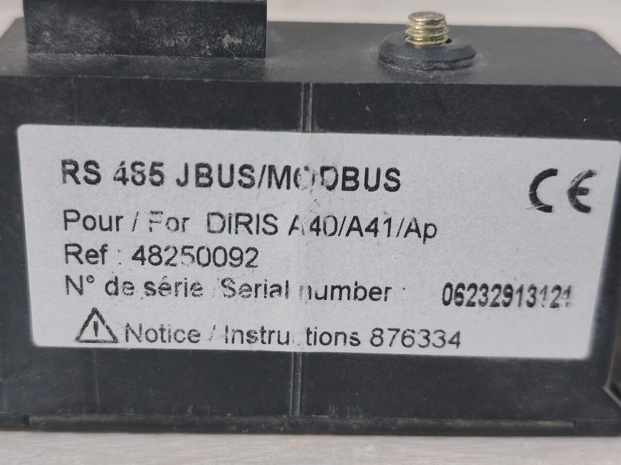 SOCOMEC DIRIS A40/A41/AP SOCOMEC RS 485 JBUS/MODBUS 48250092 FOR DIRIS A40/A41/AP 5